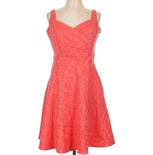 Blu Sage Coral Pink Sleeveless Sweetheart Mini Dress